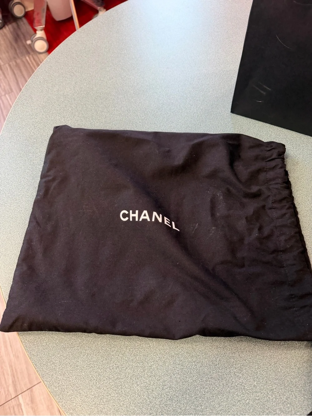 CHANEL Black Quilted Boy Shoulder Bag with Silver-Tone Chain